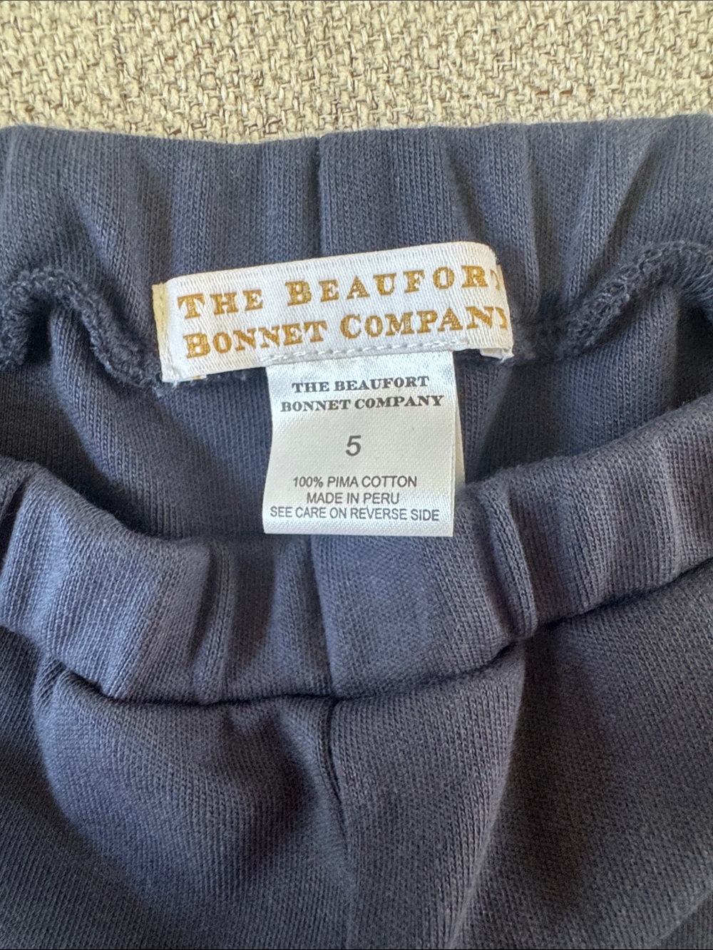 The Beaufort Bonnet Company Navy Ruffle Hem Girls' Shorts 5T NWOT - Picture 2 of 3